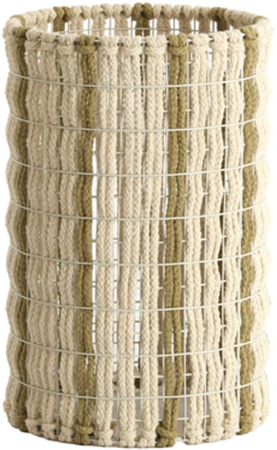 Light&living Kap cilinder 21-21-31,5 cm SIMBELIN crème+olijf groen