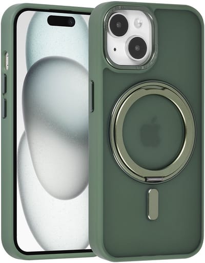 UNIQ Accessory Back Cover - Groen - Voor Apple iPhone 15 - Schokabsorberend TPU - MagSafe-compatibiliteit