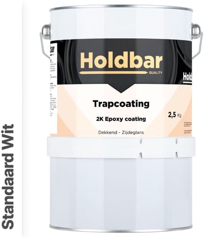 Holdbar Trapcoating Standaard Wit 2,5 kg - Trapverf - Slijtvast - Trap Verven - Gemakkelijk Schoonmaken - Bestand tegen zware belastingen