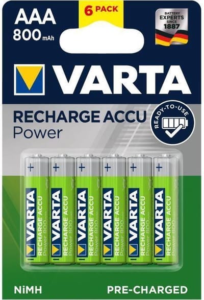 VARTA Oplaadbare Batterijen - AAA - NiMH - 6 stuks