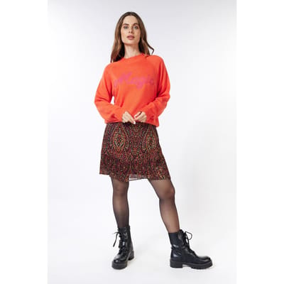 EsQualo Sweater “magic” Intarsia Orange Maat: XS | Sweaters Outlet | Dames | Oranje
