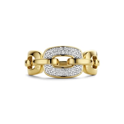 Ring Schakel Diamant 0.16ct H Si
