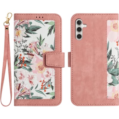 Mocaa Samsung Galaxy A16 Floral Series Bookcase Roze