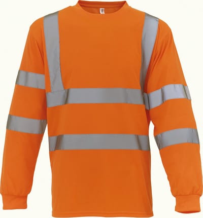 Yoko Hi-Vis long-sleeved T-shirt YHVJ420 - Hi Vis Orange - XXL