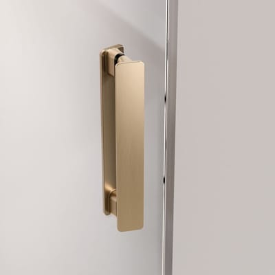 Sealskin Pure Draaideur in nis 90×200 cm, 8 mm helder veiligheidsglas met antikalklaag Geborsteld goud