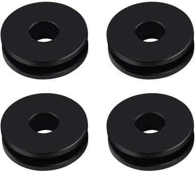 Dailygoods- Voorruitrubbers 4-delig - Afneembaar - Zwart - POM - 25 x 7,5 x 8,5 mm - Compatibel met Heritage/Road King - Rubberafdichting