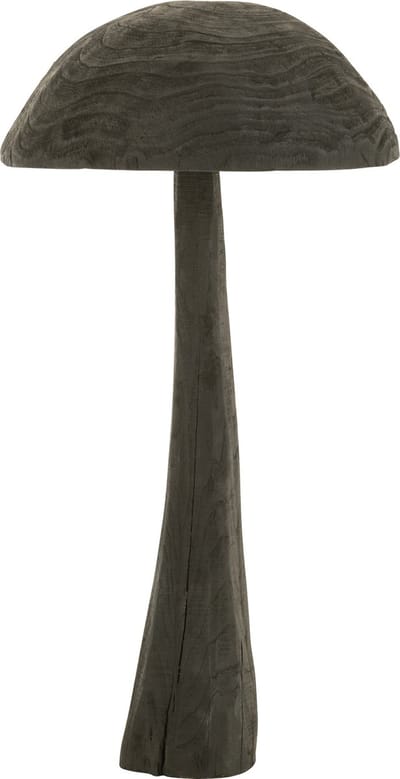 J-Line Paddenstoel Hout Zwart Large
