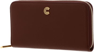 COCCINELLE Leren Portemonnee Myrine Zip Around Wallet Brule Terracotta