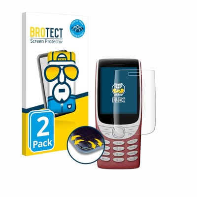 BROTECT - Screenprotector voor Nokia 8210 4G - Folie Beschermfolie transparant volledig dekking - 2 Stuks