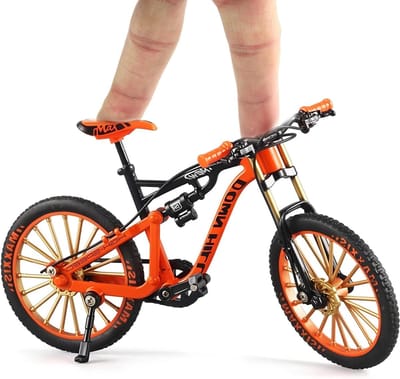 Vinger fiets model - Miniatuur fiets speelgoed - Decoratie en verzamelen - Gedetailleerd legering mountainbike