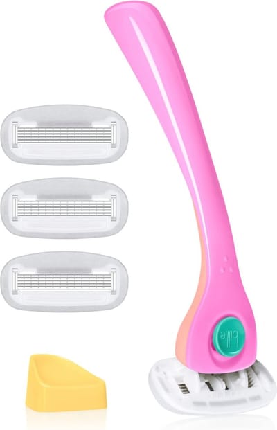 Vrouwen Scheermesjes Set met 4 Vervangende Bladen en Magnetische Houder - Reisformaat Antislip