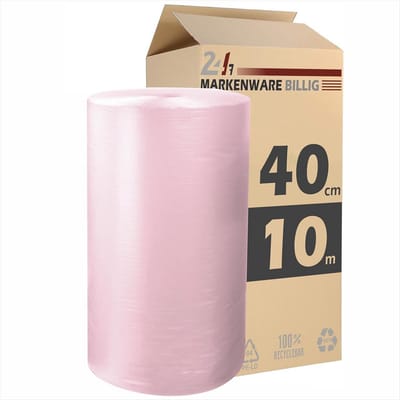 Luchtkussenfolie Noppenfolie 40 cm x 10 m - 3 Rollen - Verpakkingsfolie voor Bescherming Tegen Schokken - Luchtkussens Verpakkingsmateriaal