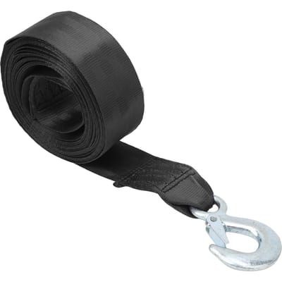 6M Hoge Sterkte Polyester Trailerriem Marine Lier Wisselband Zwaar Haken Veiligheidsriem black