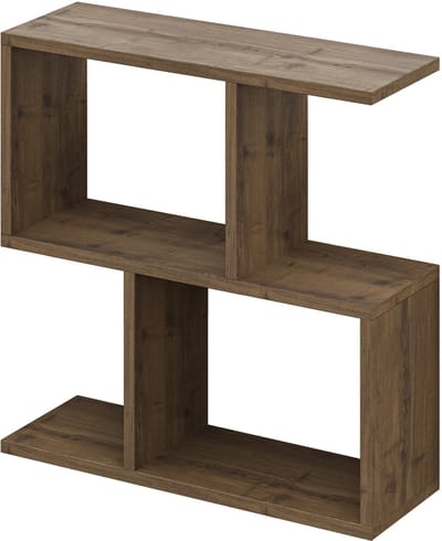 Hocus Picus Bijzettafel C-Vorm 2 Lagen - Donker Eiken - 60x60x19,5 cm