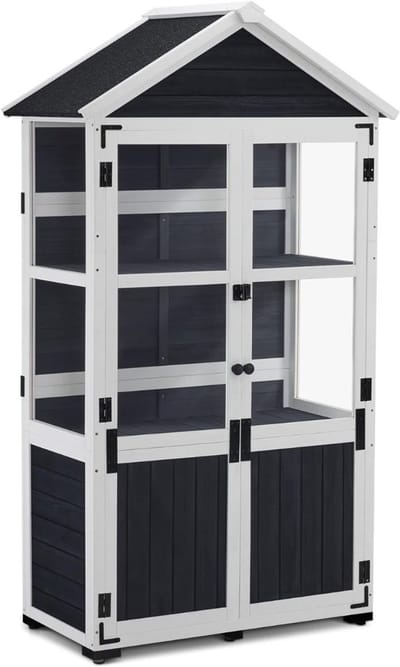 ApexArte® Tuinkast Hout - Antracietgrijs
