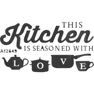 Liefde  Verwijderbare PVC Muursticker Kunst Huis Keuken Achtergrond Decor gray