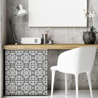 Zelfklevende tegelmuurstickers voor keuken en badkamer - 24 cementtegelstickers voor meubels van ARTETA - 24 stickers 10x10cm