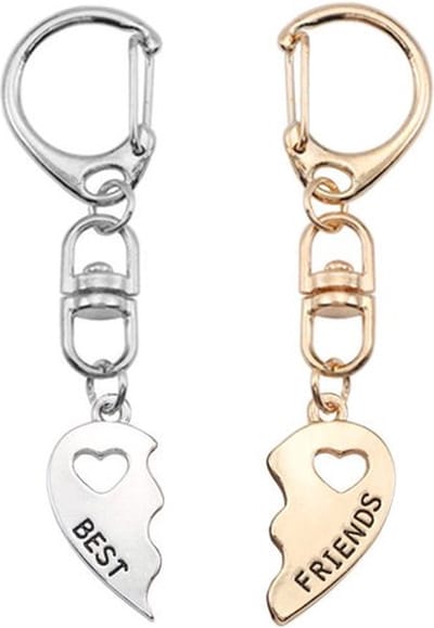 Doodadeals® Best Friends Key Chain – Sleutelhanger Unisex – Goud/Zilver – Cadeau Beste Vriend(in)