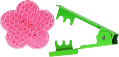 Doornenblad Stripper - Rozen stripper - Bloemen Schikken - Zacht Kunststof - 2 stuks - Groen en roze