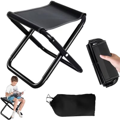 Draagbare Opvouwbare Campingstoel tot 100 kg, Lichtgewicht Mini Stoel voor Tuin, Hiking, Vissen en Barbecue