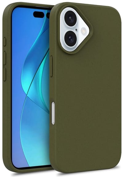 Flexibel Eco hoesje geschikt voor iPhone 16 Plus - groen- Milieuvriendelijk en schokbestendig ontwerp - Onbreekbaar - Trendy kleuren