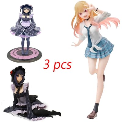 My Dress-Up Darling 12cm Anime Figuur Zwart Dienstmeisje Outfit Kitagawa Marin Actiefiguur Shizuku Kuroe Figuur Model Speelgoed