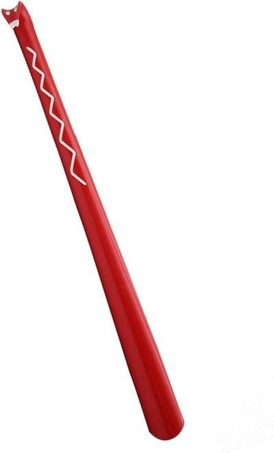 Schoenlepel Set - Lange Steel - Schoenen Aantrekken - Voorkomt Inzakken Hak - 2 Stuks - Rood