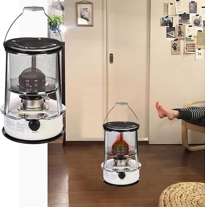 Petroleum Kachel - Binnen Verwarming - Noodsituaties Buiten - Zonder Elektriciteit - 6 Liter Tank - Wit