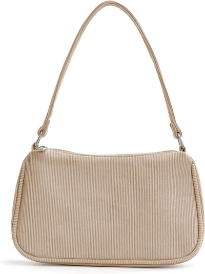 Kleine denim schoudertas voor dames met handketting en afneembare schouderriem, trendy Y2K hobo tas met rits en stijlvol ontwerp