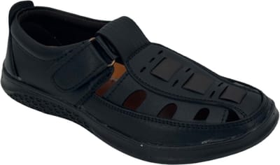 New Generation® Sandalen Heren - Instappers Heren - Lichtgewicht Heren Sandalen - Klittenband Sluiting - Zwart - Maat 39