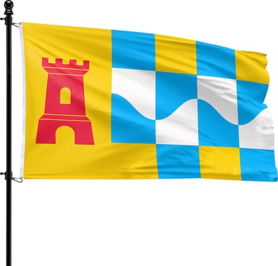 VlagDirect - Overbetuwe vlag - Gemeente Overbetuwe vlag - 90 x 150 cm.