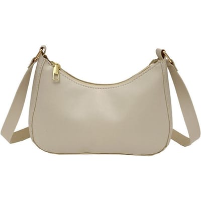 Modieuze Textuur Kleine Vierkante Tas, Dames Handtas voor Onder de Arm, Stijlvolle Veelzijdige Enkele Schouder Dames Tas beige