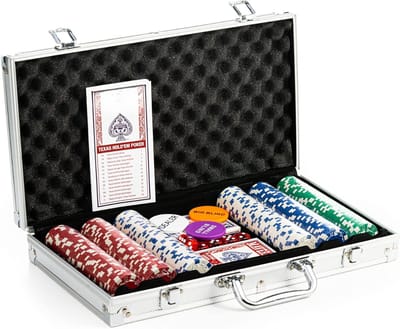 KAD® Pokermat - Pokerset - Poker - Multikleur - 21cm x 12cm x 8cm