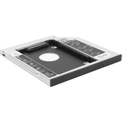 Support de disque dur Accessoire d'ordinateur léger Alliage d'aluminium Épaissi pour SSD 9,5 MM gray