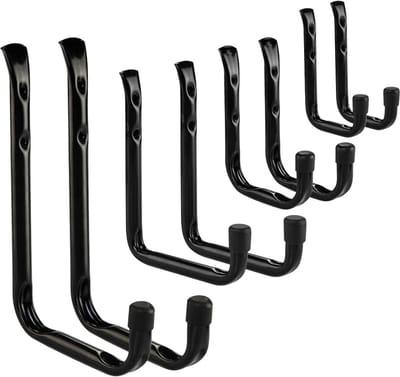 Grupa Topex NEO - Garagehaken - Set van 8 - Verschillende Maten - Beschermende Schuimlaag