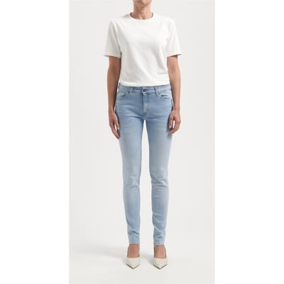 Mud Jeans Skyler Mid Skinny Light Aged Size: W26L32 | Skinny Outlet | Dames | Blauw
