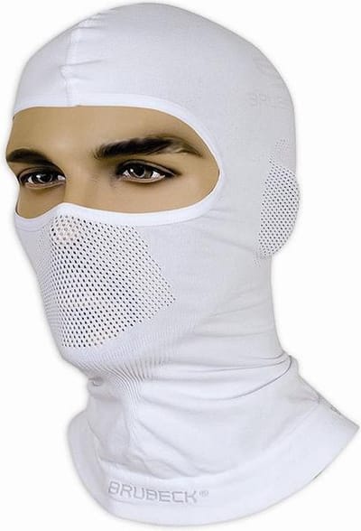 Brubeck Seamless Bivakmuts met zilverionen en mesh zones-Wit-S/M