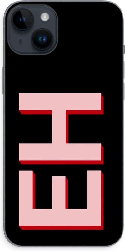 Gepersonaliseerd - Case Company® - Hoesje geschikt voor iPhone 14 Plus hoesje - Monogram - Soft Cover Telefoonhoesje - Bescherming aan alle Kanten en Schermrand