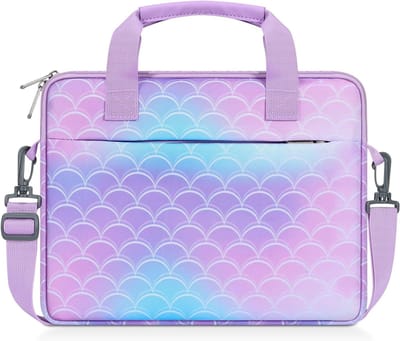 Tablet Sleeve voor Kinderen 10-12.5 Inch met Schouderband, Geschikt voor Fire HD en Android Tablets, Regenboog en Eenhoorn Ontwerp