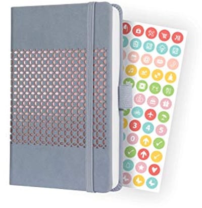Wekelijkse Agenda 2022 A6 - Grijs - Hardcover met Stickerblad en Informatie - FSC-gecertificeerd
