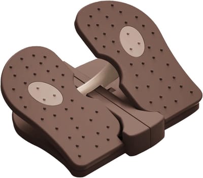Voetstepmachine - Mini stepper beentrainer - Thuis fitness oefenen - Opvouwbaar en draagbaar - 235 cm x 215 cm - Bruin