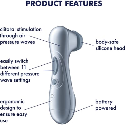 Satisfyer Pro 2 Generation 2 | Drukgolfvibrator met 11 intensiteiten & verbeterd design | Testwinnaar Stiftung Warentest, 1,6 | Batterijen (2×AAA) | huidvriendelijke siliconen | IPX7 waterdicht