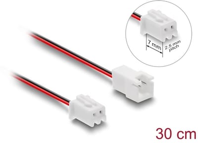 Delock Fan Extension Cable male to female 2 pin 30 cm