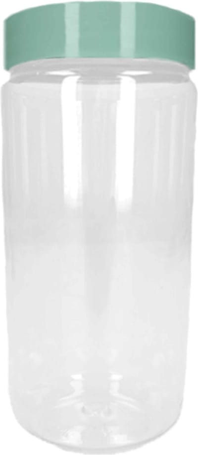 PlasticForte Voorraadpot/bewaarpot - 1.25L - kunststof - mint groen - B10 x H20 cm