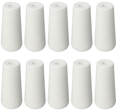 Solidchoice - Set van 10 Houten Knoopaccessoires voor Gordijnen in Wit