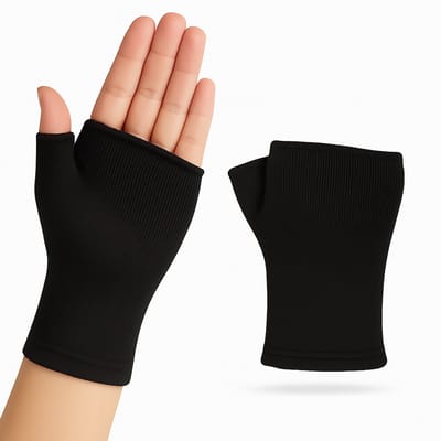 2x Comfort Polsband – Zachte Elastische Pols Sleeves – Ademend & Lichtgewicht – Voor Dagelijks Gebruik, Werk & Ontspanning – Zwart