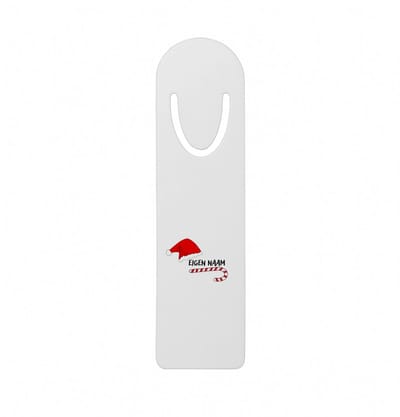 Hacebo® - Kerst zuurstok en kerstmuts met eigen naam metalen boekenlegger - Kerstmis - Kerst beker - winter - kerst - christmas - kerst cadeau Bladwijzer boekenleggers - 12.7 cm x 3.2cm