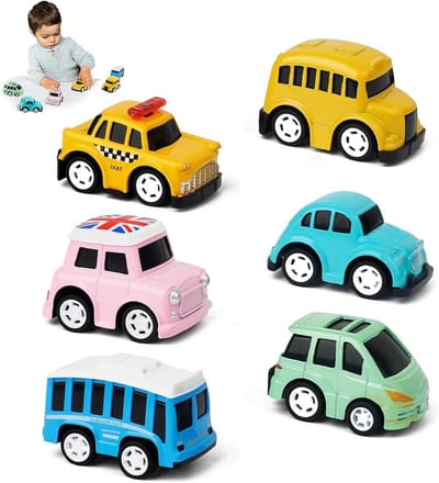 Mini Racing Auto's Set voor Kinderen - 6 Stuks Speelgoed Auto's Geschikt voor Kinderen vanaf 3 Jaar, Perfect voor Binnen en Buiten Speelplezier