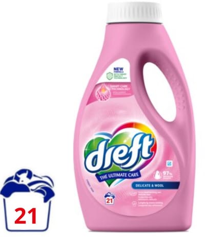 Dreft Vloeibaar Wasmiddel Delicate & Wool - 945 ml (21 wasbeurten)