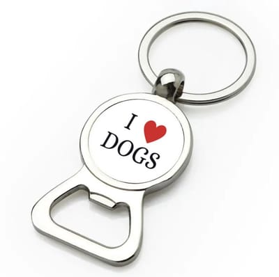 Akyol - i love dogs flesopener - Honden - cadeau honden liefhebber - cadeau - dog lover - 9 bij 3 cm